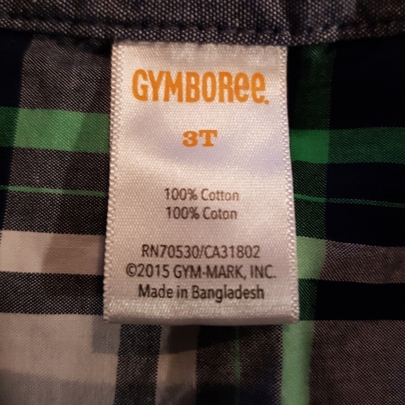 Gymboree boys size 3T button up plaid shirt - Picture 3 of 4